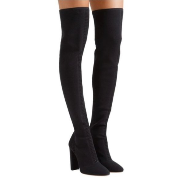 Gianvito Rossi Shoes - NEW RARE Gianvito Rossi Vires Knit Over The Knee Cuissard Thigh Boots Thurlow